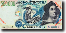 1000 Italiaanse lire-biljet