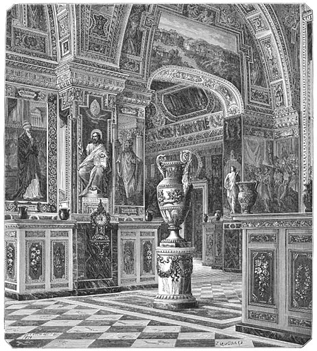 De vatikaansche bibliotheek.